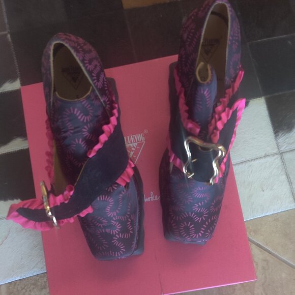 John Fluevog Shoes - John Fluevog for Zandra Rhodes munster shoes size 13 W 11M New